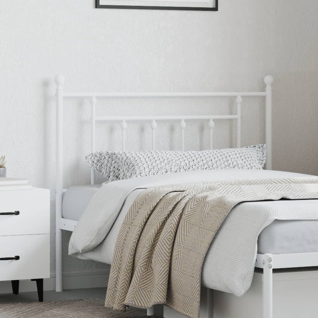 Vidaxl vervangend hoofdbord 107 cm metaal wit