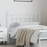 Vidaxl vervangend hoofdbord 107 cm metaal wit