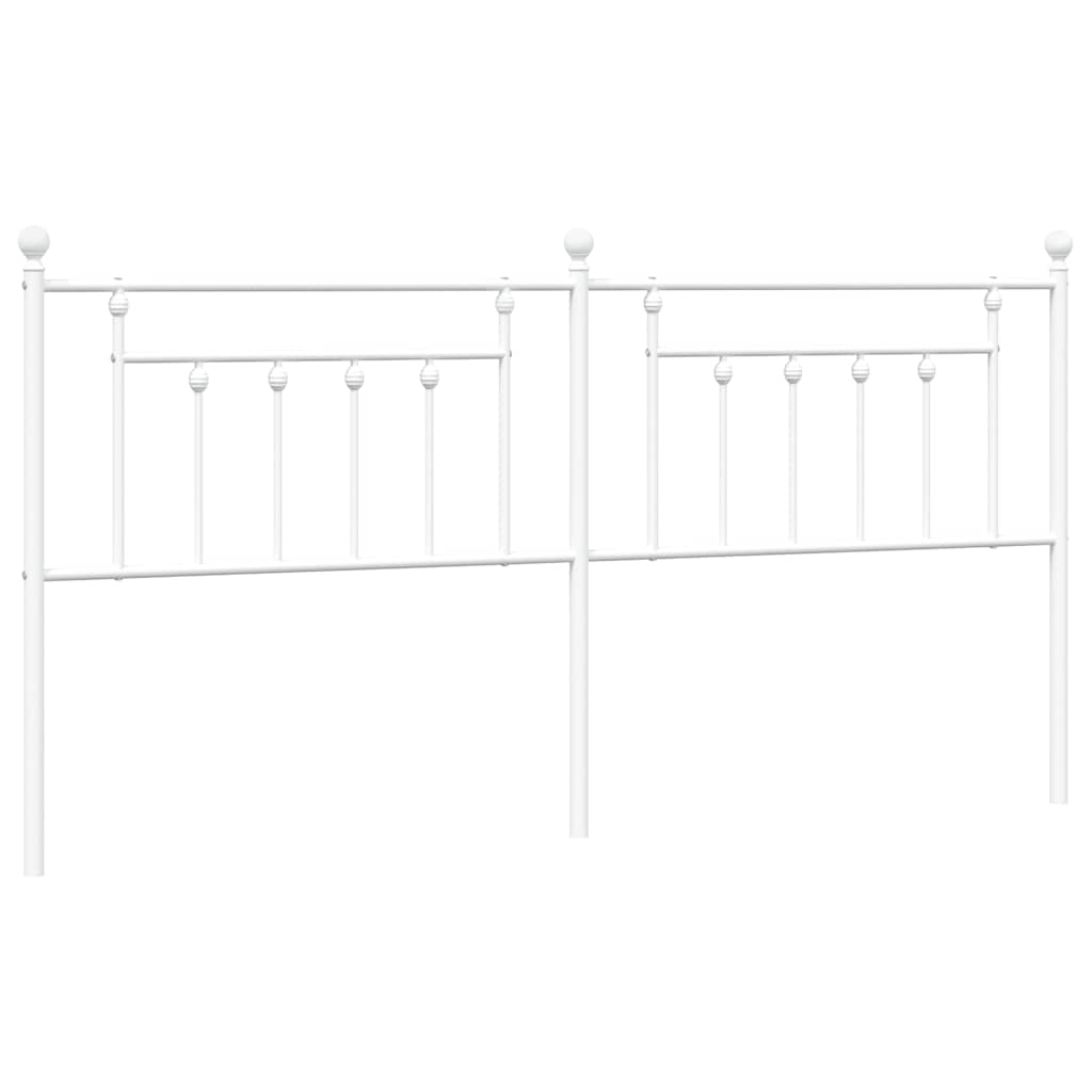 Vidaxl vervangend hoofdbord 193 cm metaal wit