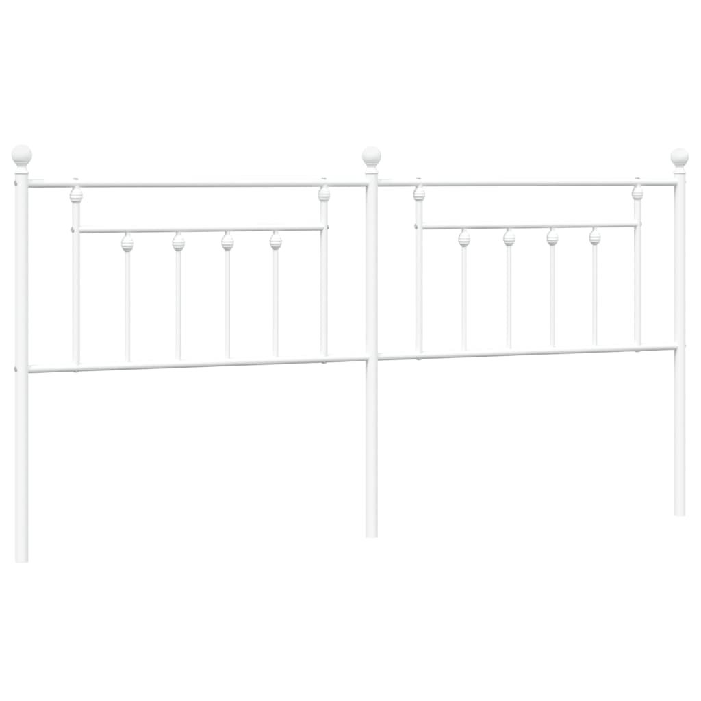 Vidaxl vervangend hoofdbord 200 cm metaal wit