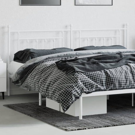 Vidaxl vervangend hoofdbord 200 cm metaal wit