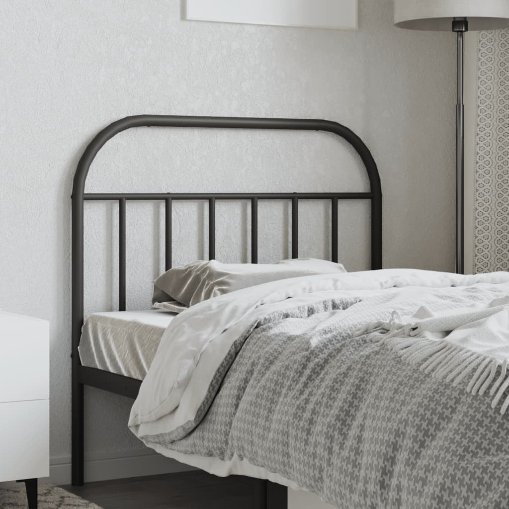 Vidaxl vervangend hoofdbord metaal zwart 107 cm