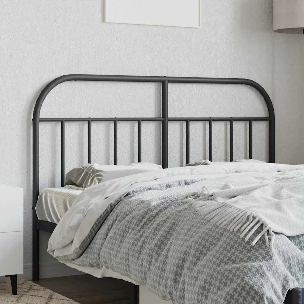 Vidaxl vervangend hoofdbord metaal zwart 140 cm