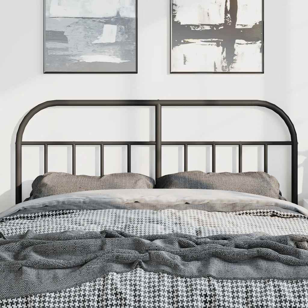 Vidaxl vervangend hoofdbord metaal zwart 150 cm