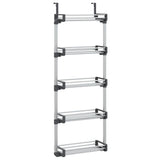 VIDAXL DEUR -Organisator mit 5 Regalen 52x20x135 cm Aluminium