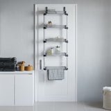 VIDAXL DEUR -Organisator mit 5 Regalen 52x20x135 cm Aluminium