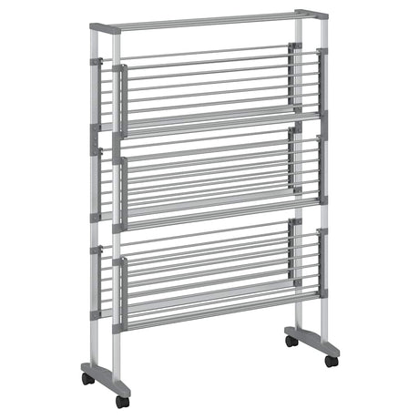 VidaXL Wäscheständer mit Rollen 89x64x129 cm Aluminium