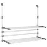 VIDAXL-Trocknungsregal für Balkon 89x25x (60-95) CM Aluminium
