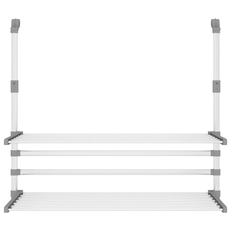 VIDAXL-Trocknungsregal für Balkon 89x25x (60-95) CM Aluminium