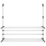 VIDAXL-Trocknungsregal für Balkon 89x25x (60-95) CM Aluminium