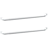 Vidaxx Vorhangschienen 2 Stück 40-60 cm Aluminium Weiß und Silber