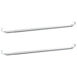 Vidaxx Vorhangschienen 2 Stück 60-105 cm Aluminium Weiß und Silber