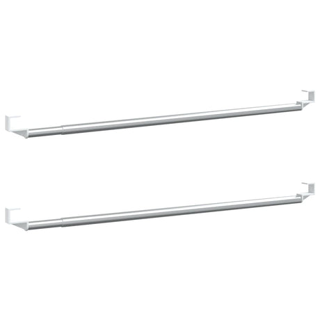 Vidaxx Vorhangschienen 2 Stück 60-105 cm Aluminium Weiß und Silber