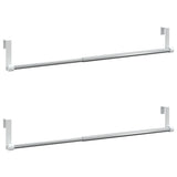 Vidaxl gordijnrails 2 st 40-60 cm aluminium wit en zilverkleurig