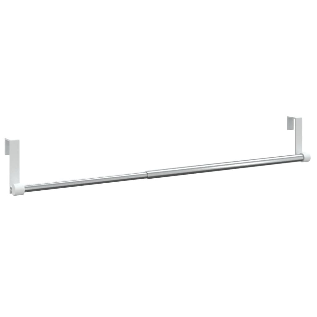 Vidaxl gordijnrails 2 st 40-60 cm aluminium wit en zilverkleurig