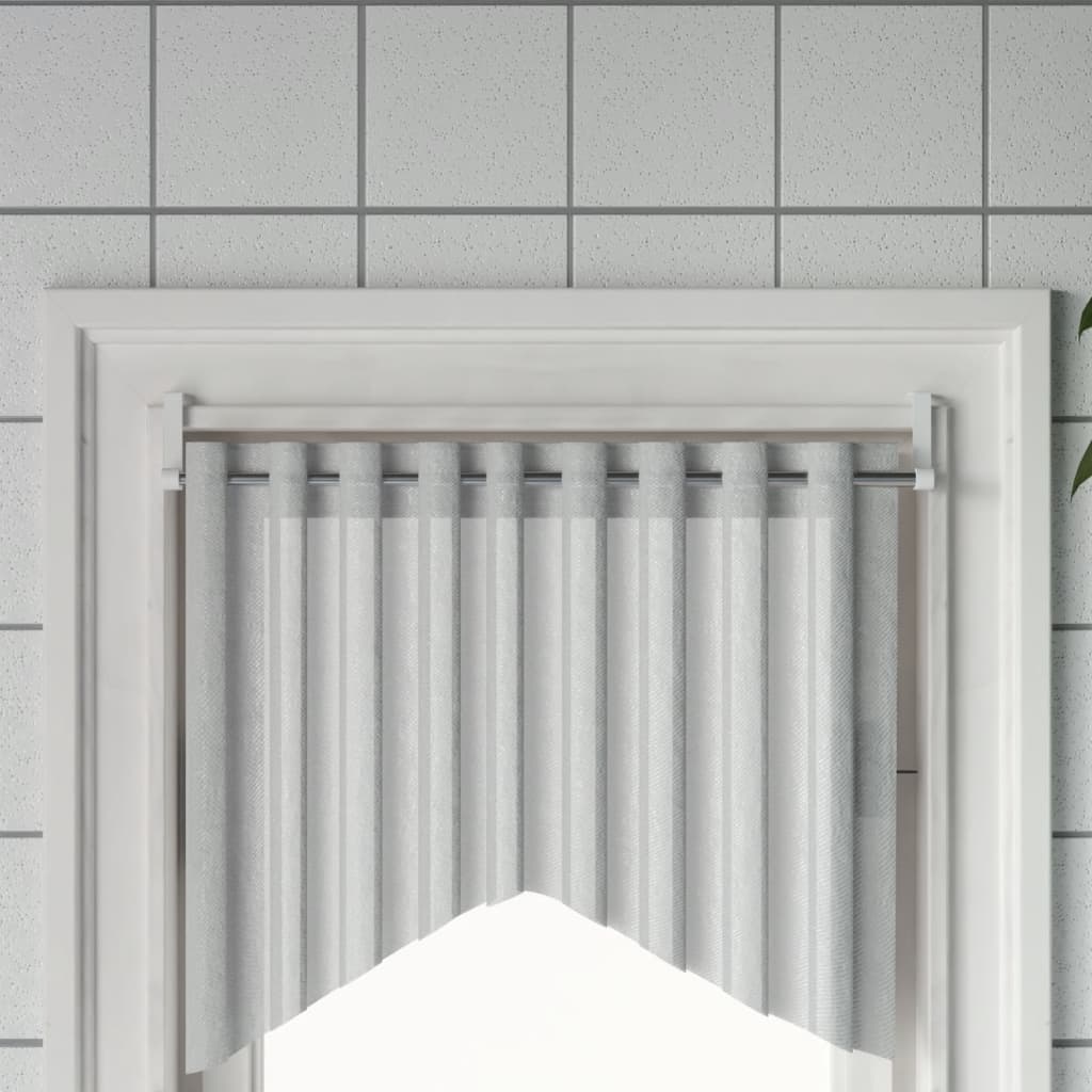 VidaXL Vorhangschienen 2 Stück 60-105 cm Aluminium Weiß und Silber