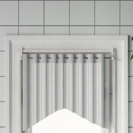 VidaXL Vorhangschienen 2 Stück 60-105 cm Aluminium Weiß und Silber