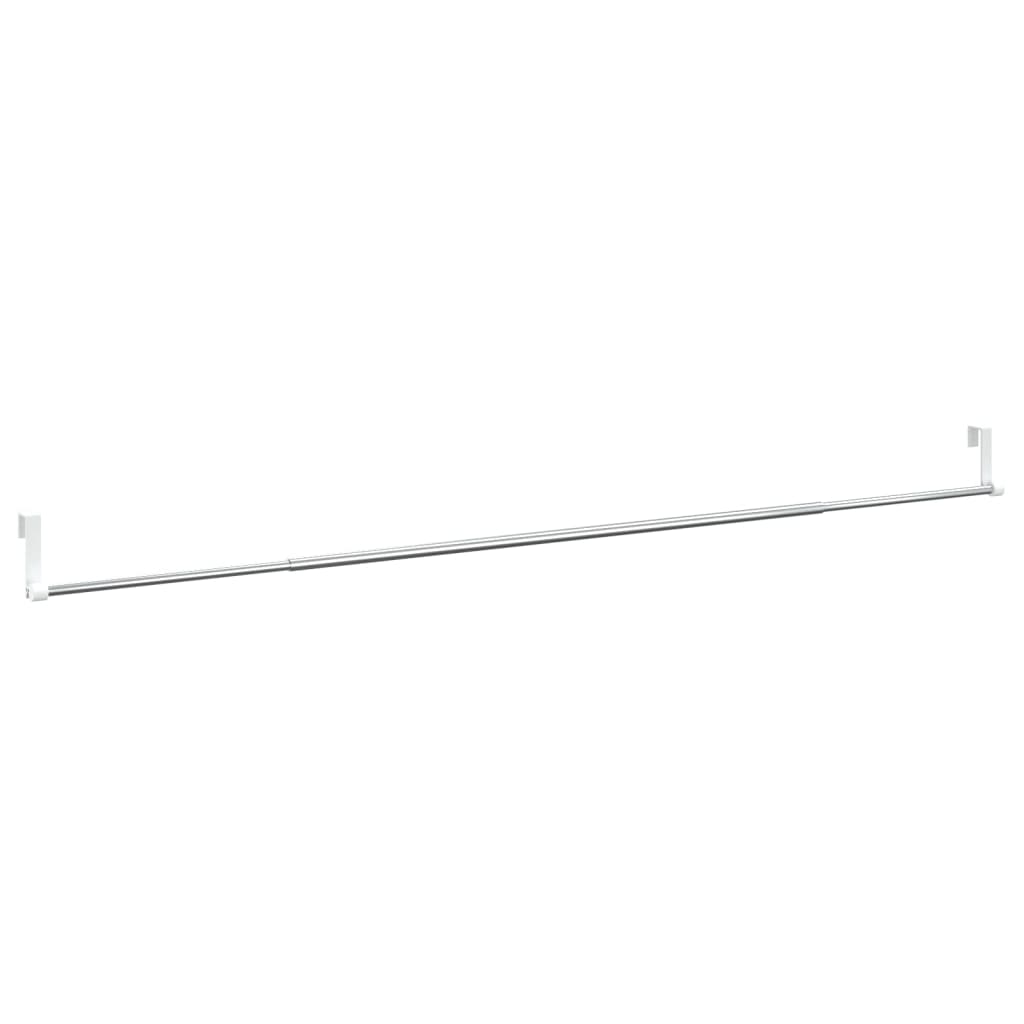 Vidaxx Vorhangschienen 2 Stück 90-135 cm Aluminium Weiß und Silber