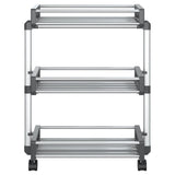 VIDAXL -LAGER RAKE 59x20x75 cm Aluminium