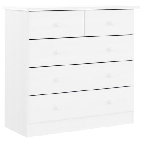 Vidaxl ladekast alta 77x35x73 cm massief grenenhout wit
