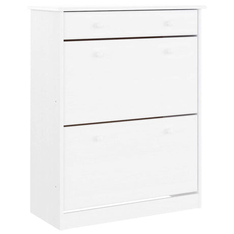 Vidaxx Schuhschrank Alta 77x35x96 cm massives Kiefernholz weiß
