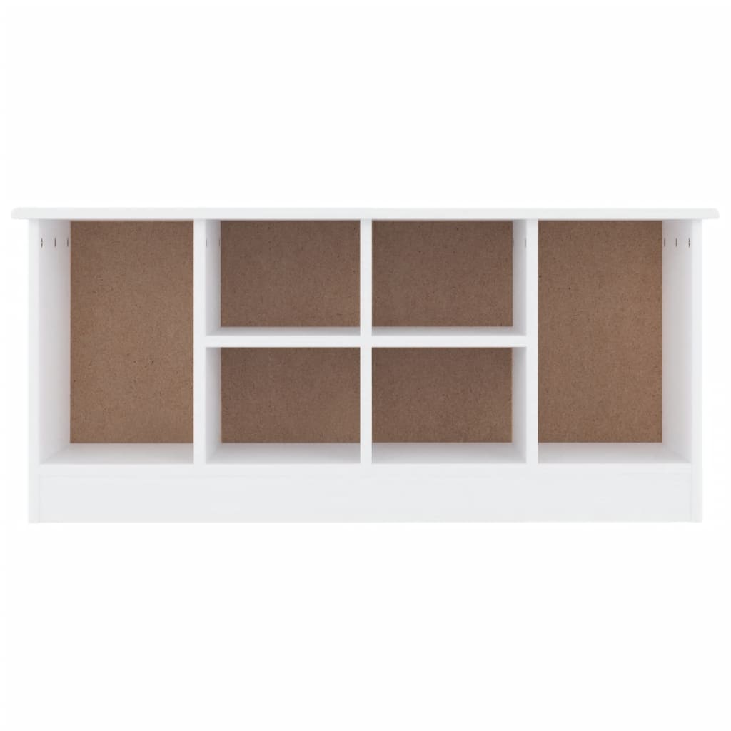 Vidaxl schoenenbankje alta 100x35x45 cm massief grenenhout wit