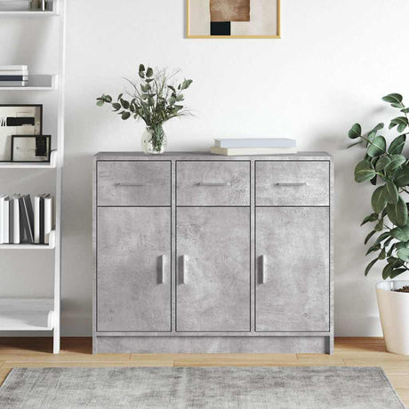 Vidaxl dressoir 91x28x75 cm bewerkt hout betongrijs