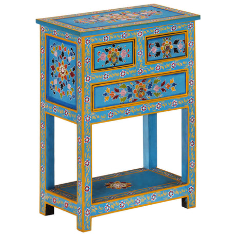 Vidaxl dressoir 55x30x76 cm massief mangohout turquoise