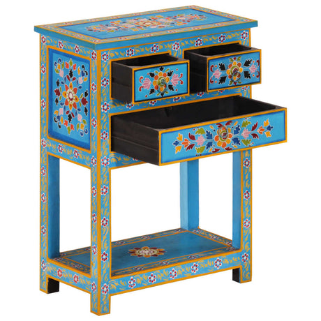Vidaxl dressoir 55x30x76 cm massief mangohout turquoise