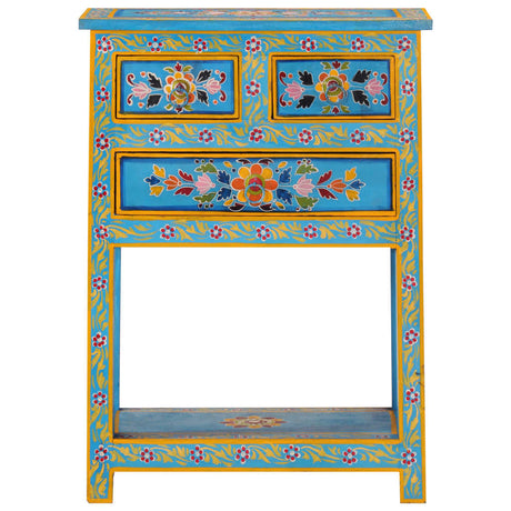 Vidaxl dressoir 55x30x76 cm massief mangohout turquoise