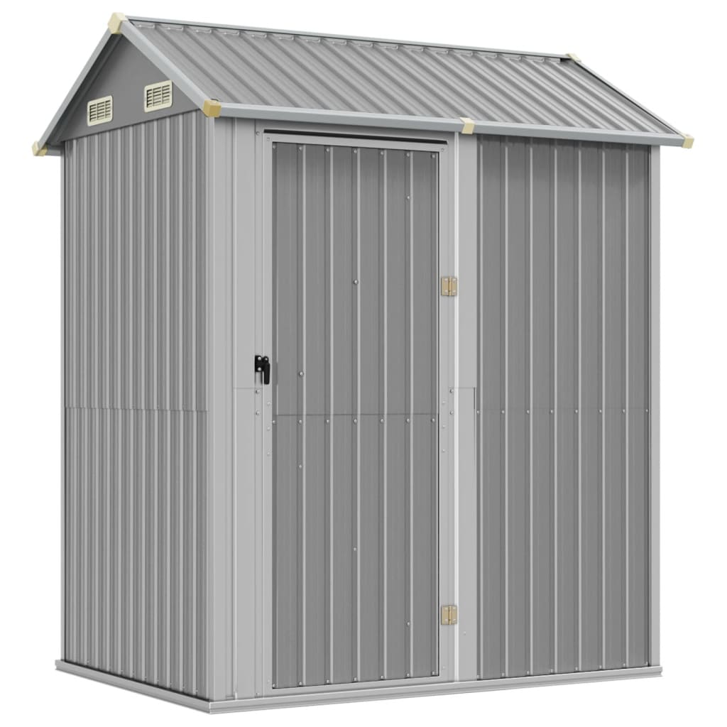 VidaXL Gartenhaus 192x152,5x237 cm verzinkter Stahl hellgrau