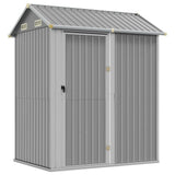 VidaXL Gartenhaus 192x152,5x237 cm verzinkter Stahl hellgrau