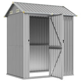 VidaXL Gartenhaus 192x152,5x237 cm verzinkter Stahl hellgrau