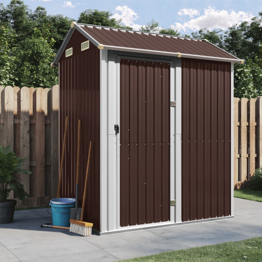 VidaXL Gartenhaus 192x152,5x237 cm verzinkter Stahl braun