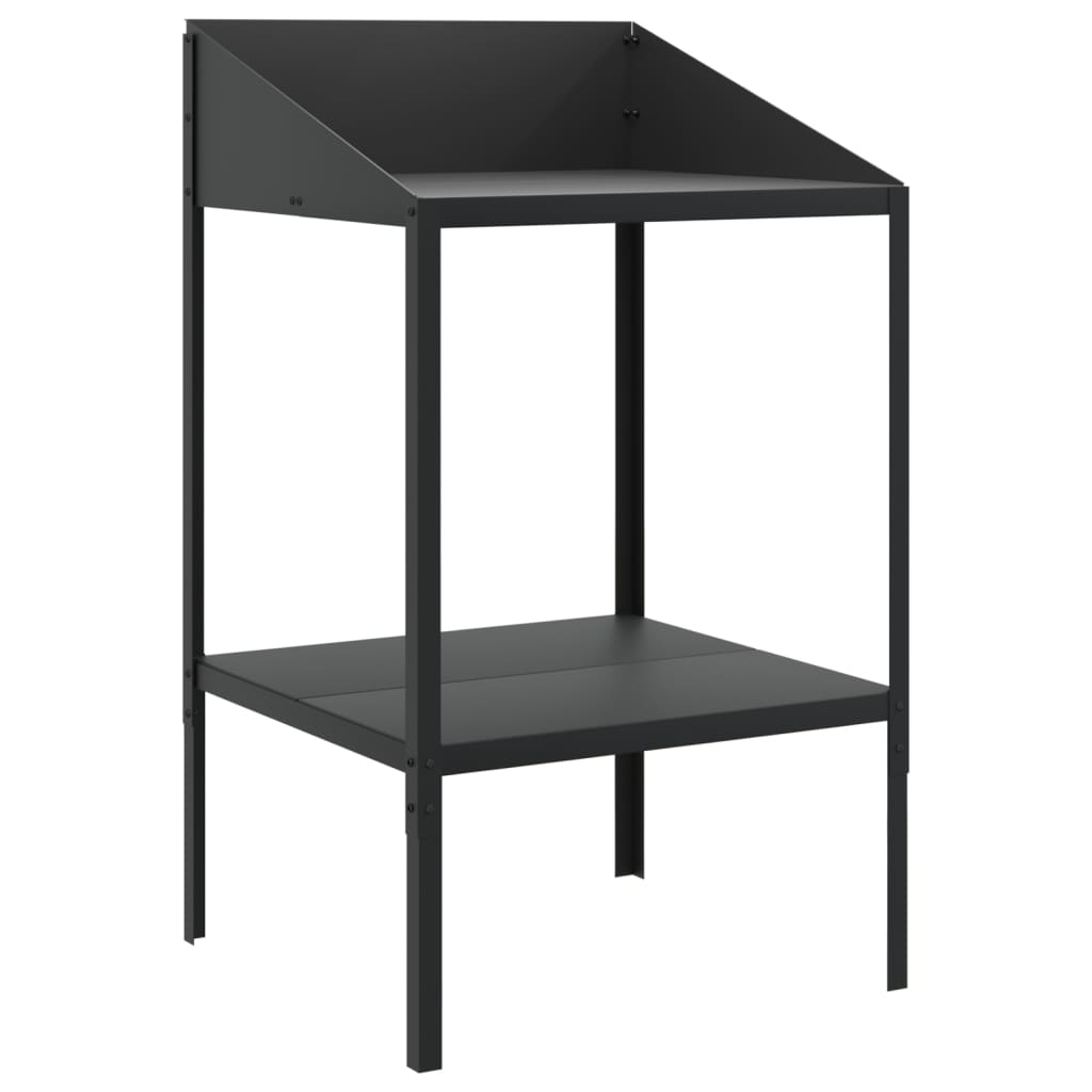 Vidaxxl Pflanzenständer 56,5x54,5x100 cm verzinkter Stahl Anthrazit