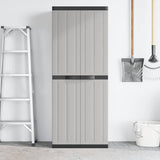 Vidaxl tuinkast 65x37x165 cm polypropeen grijs en zwart