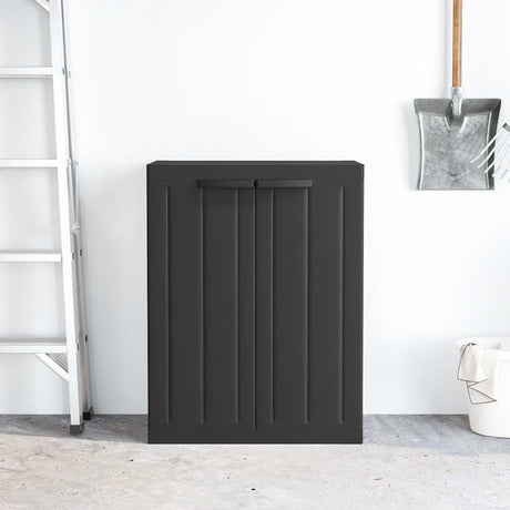 Vidaxl tuinkast 65x37x85 cm polypropeen zwart