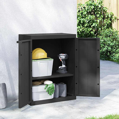 Vidaxl tuinkast 65x37x85 cm polypropeen zwart