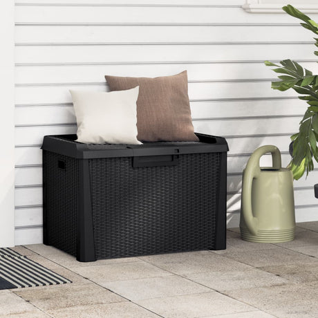 Vidaxl tuinbox 125 l polypropeen antracietkleurig