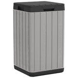 Vidaxl Gartenabfallbehälter 38x38x65 cm Polypropengrau