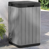 Vidaxl Gartenabfallbehälter 38x38x65 cm Polypropengrau