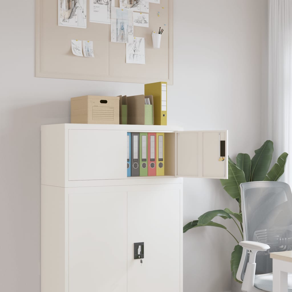 Vidaxl archiefkast 90x40x40 cm staal wit
