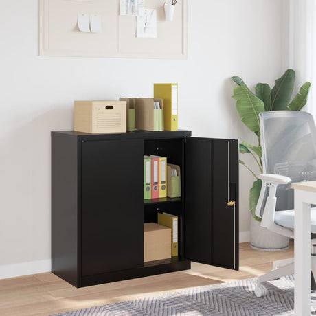 Vidaxl archiefkast 79x40x90 cm staal zwart