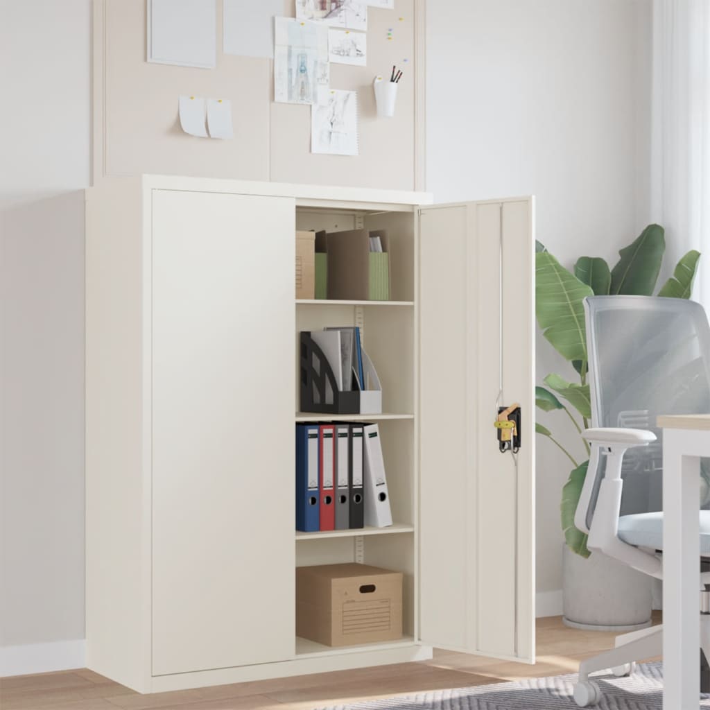 Vidaxl archiefkast 90x40x140 cm staal wit