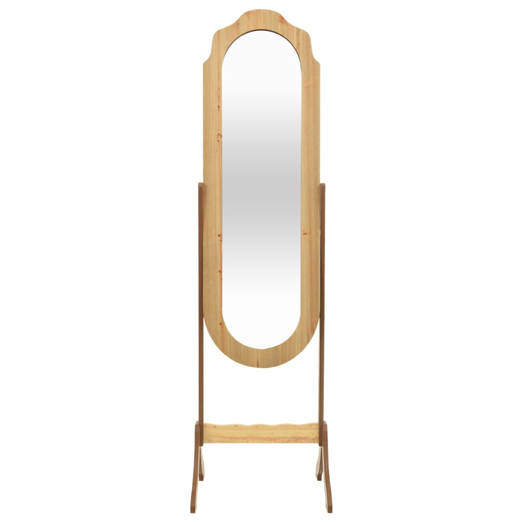 Vidaxx-Spiegel freistehend 45,5 x 47,5 x 160 cm, fertiges Holz