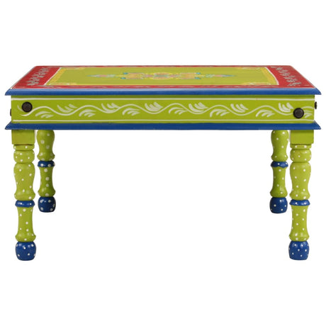 Vidaxl salontafel handbeschilderd massief mangohout groen