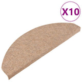 VidaXL Stufenmatten selbstklebend 10 Stück 65x22,5x3,5 cm Beige