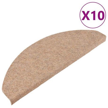 VidaXL Stufenmatten selbstklebend 10 Stück 65x22,5x3,5 cm Beige