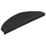 Vidaxl -Treppenmatten Selbstadhäsiv 10 ST 65x22.5x3,5 cm Schwarz