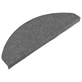 Vidaxl -Treppenmatten Selbstadhäsiv 10 ST 65x22.5x3,5 cm Grau